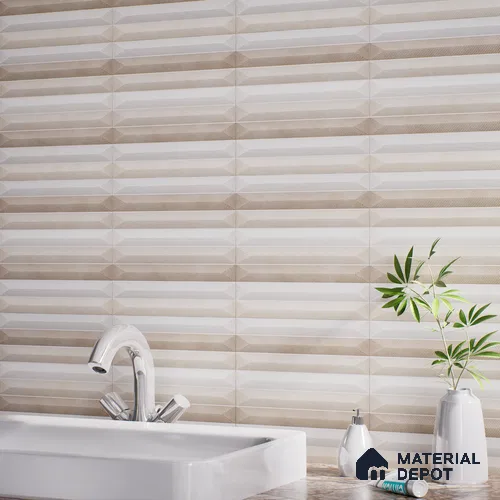 Faux Subway Tile TL 07243 Crayon 5001 Luster 1 ft x 1 ft Ceramic Matte Finish - 9 mm |Random 4 | 2 mm Spacer is Mandatory | Please Expect a Slight Variation of Pattern